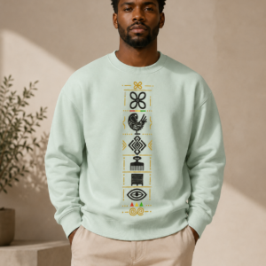 Adinkra Symbol Stack Crewneck Sweatshirt
