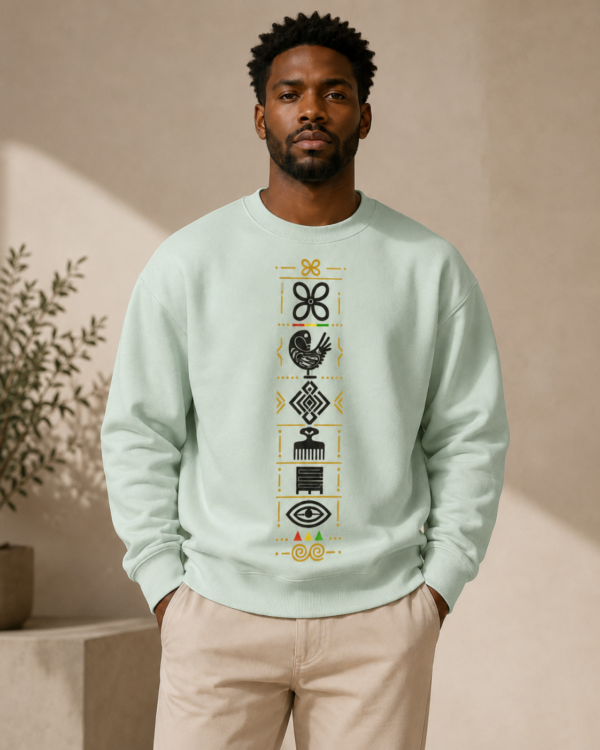 Adinkra Symbol Stack Crewneck Sweatshirt