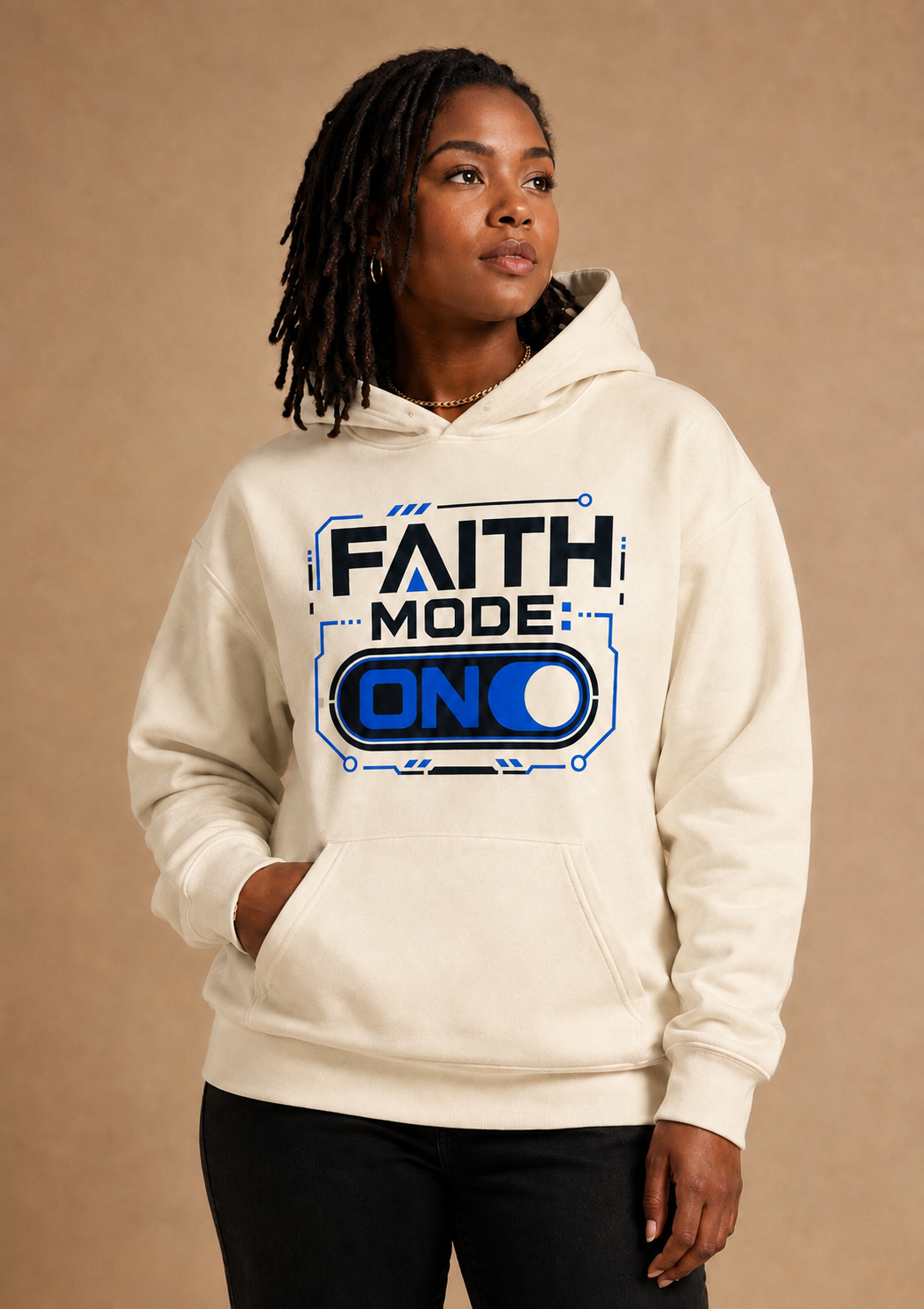 Faith Mode On Hoodie - Image 2
