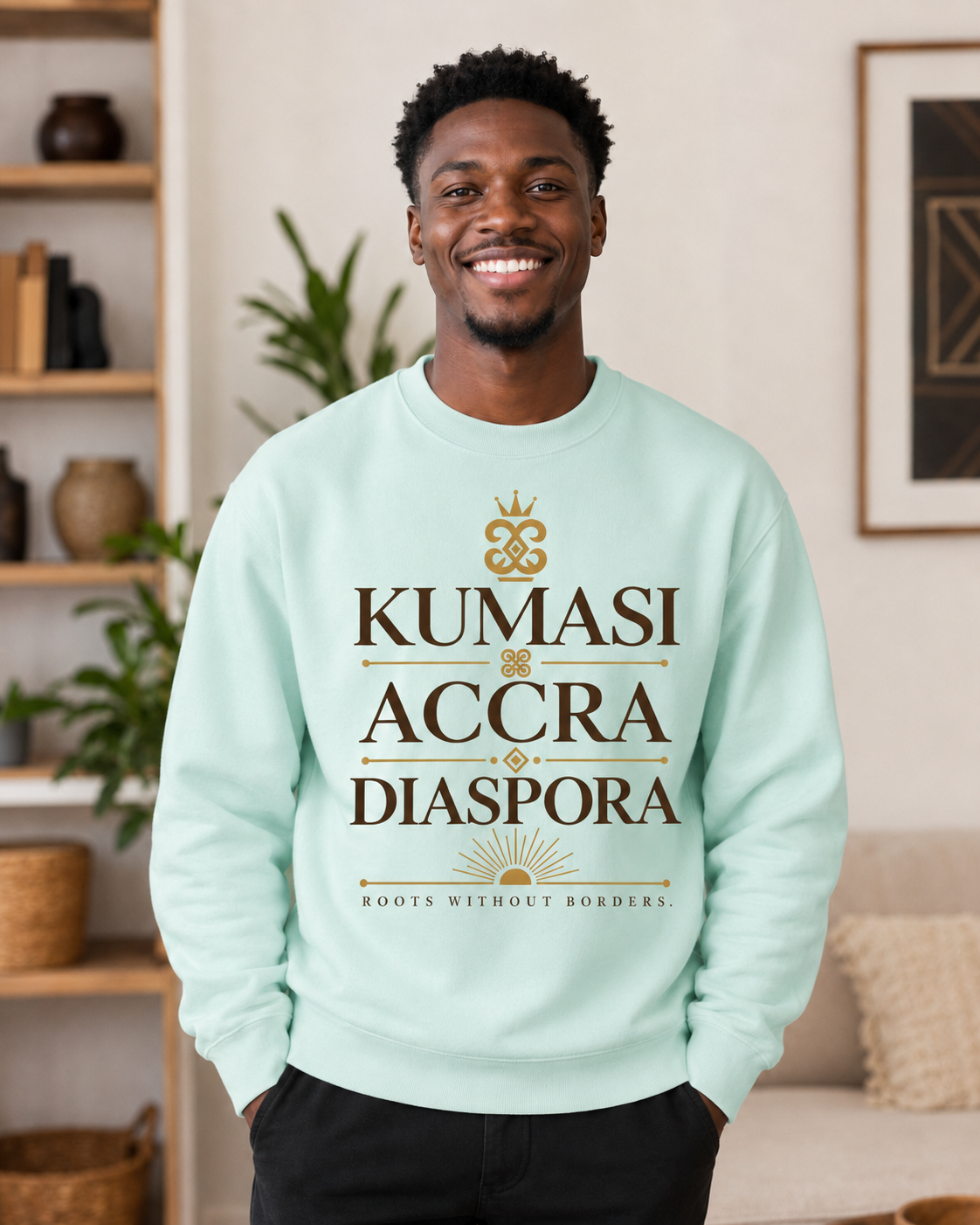 Kumasi • Accra • Diaspora Crewneck Sweatshirt - Image 3