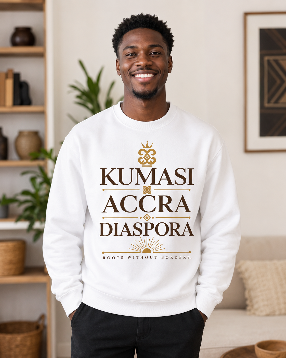 Kumasi • Accra • Diaspora Crewneck Sweatshirt - Image 4