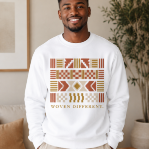 Woven Different Crewneck Sweatshirt