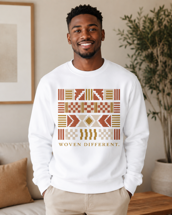 Woven Different Crewneck Sweatshirt