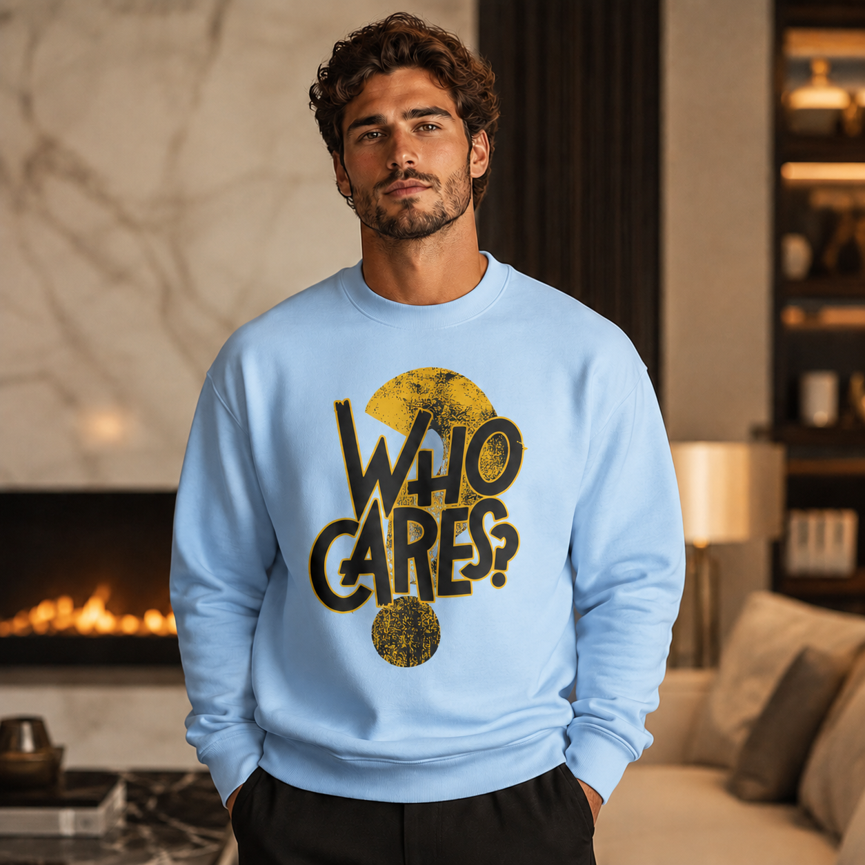 Who Cares? Crewneck Sweatshirt - Image 2