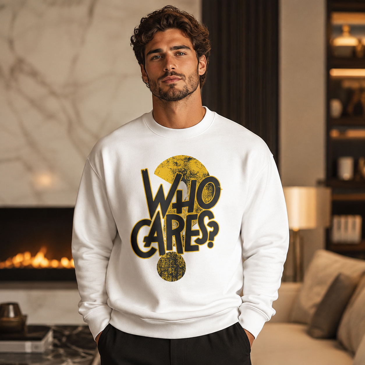 Who Cares? Crewneck Sweatshirt - Image 3
