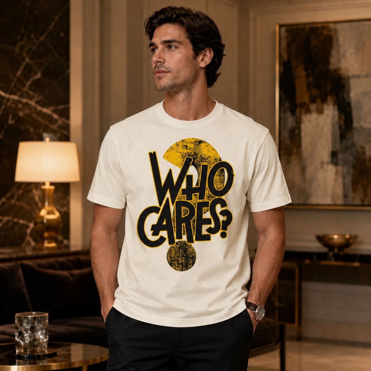 Who Cares? T-Shirt - Image 2