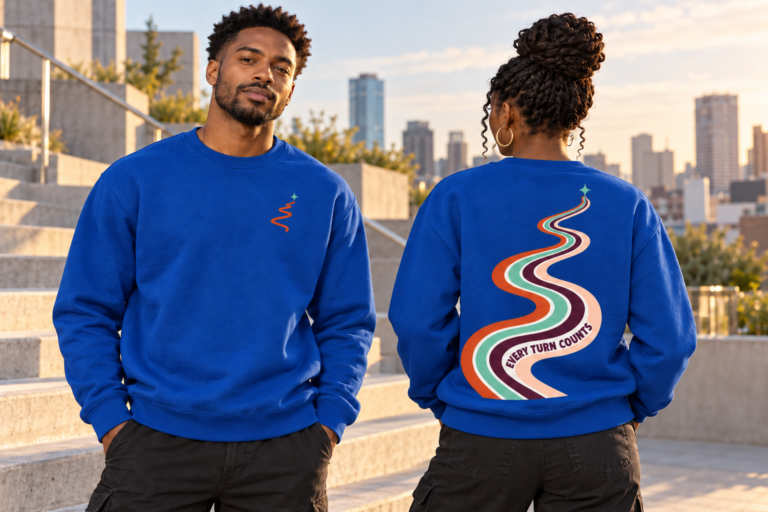 Every Turn Counts Crewneck Sweatshirt