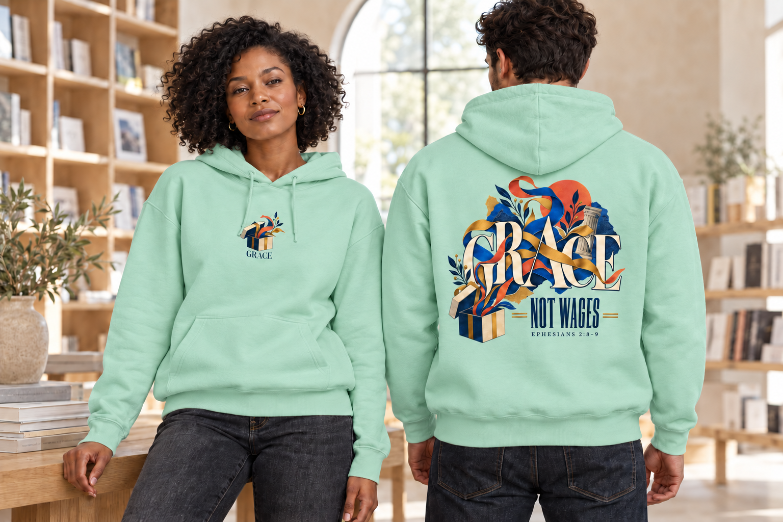 Grace Not Wages Hoodie - Image 5