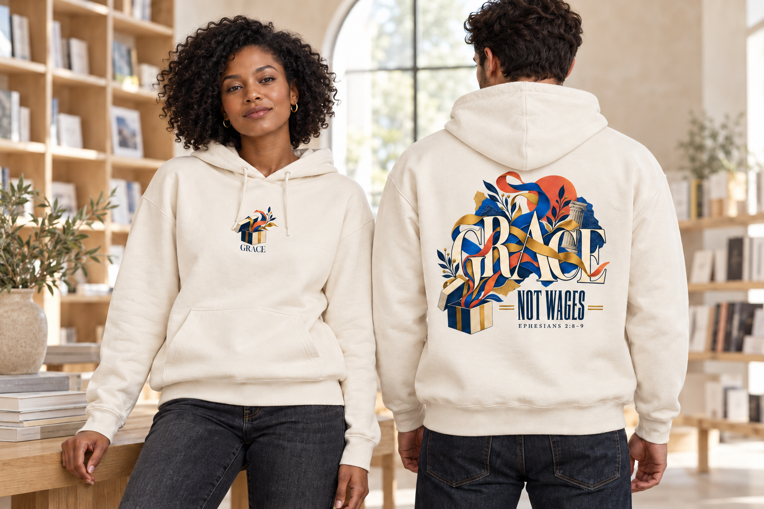 Grace Not Wages Hoodie - Image 4