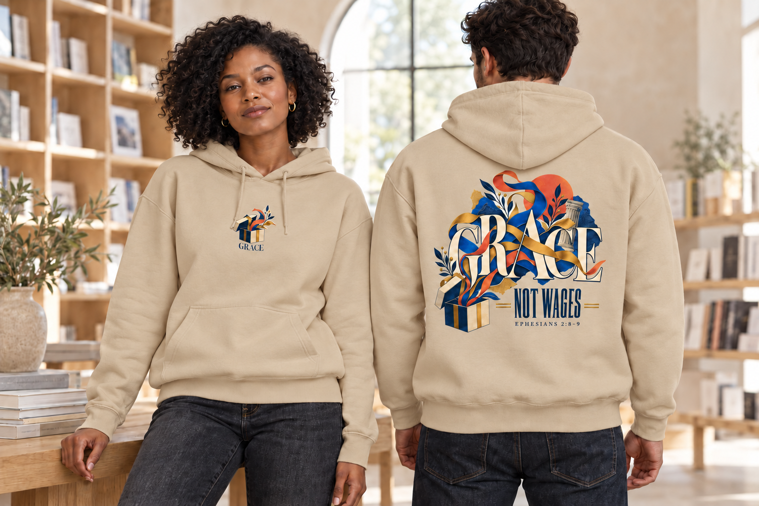 Grace Not Wages Hoodie - Image 3