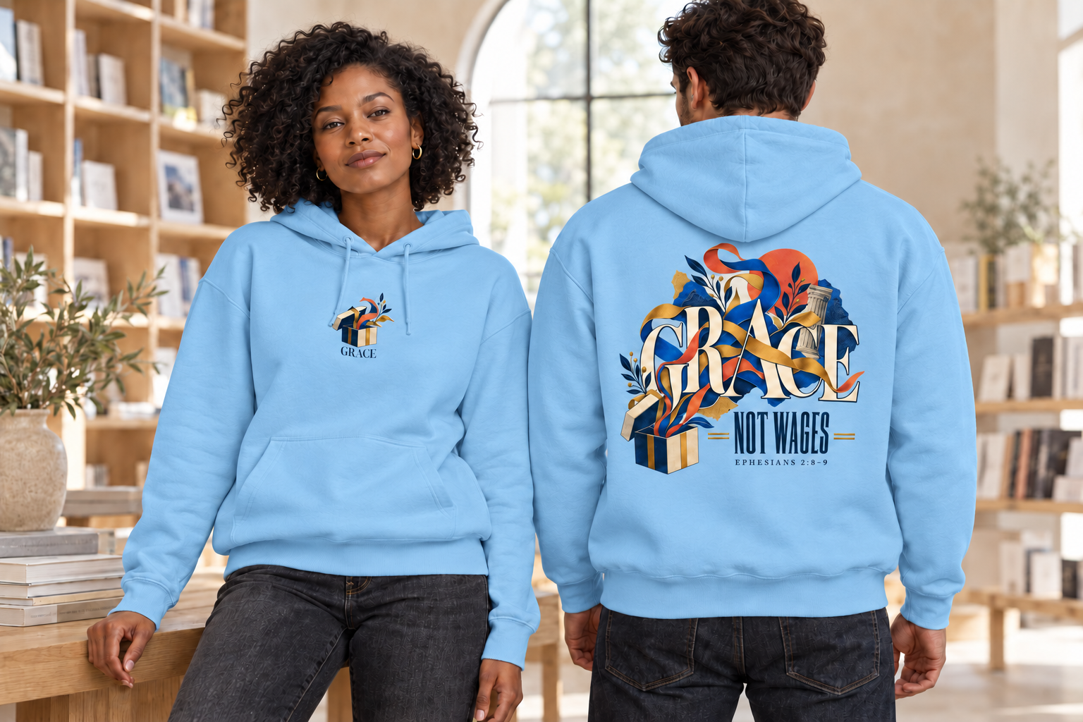 Grace Not Wages Hoodie - Image 2