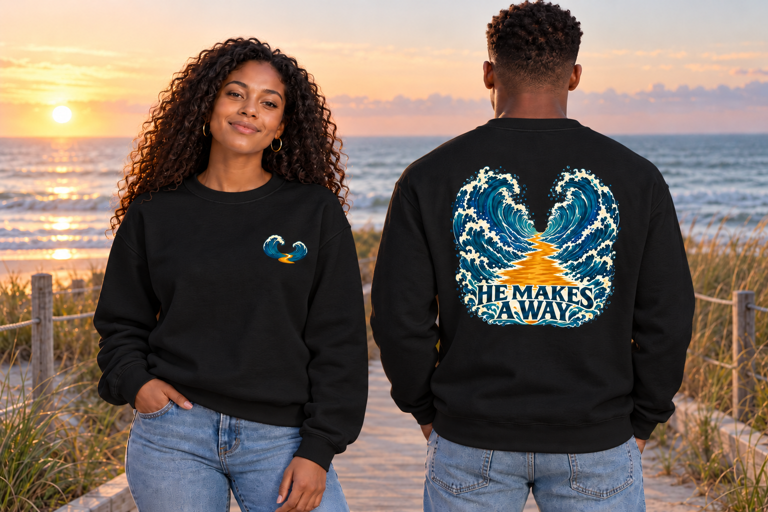 He Makes a Way Crewneck Sweatshirt - Image 2