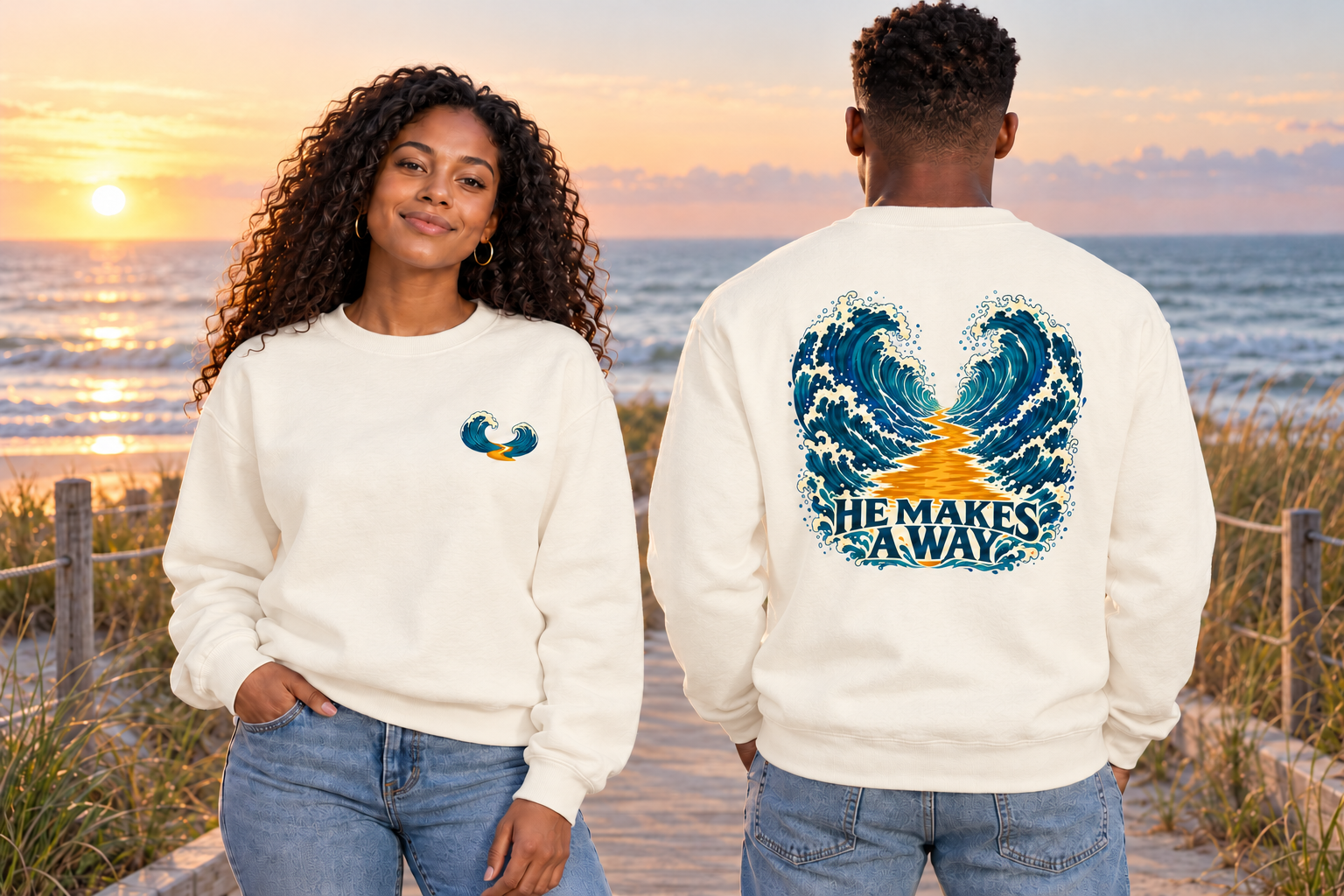 He Makes a Way Crewneck Sweatshirt - Image 3