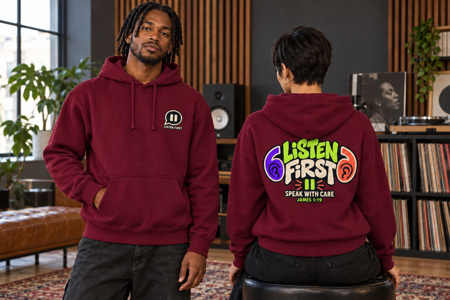 Listen First Hoodie - Image 4