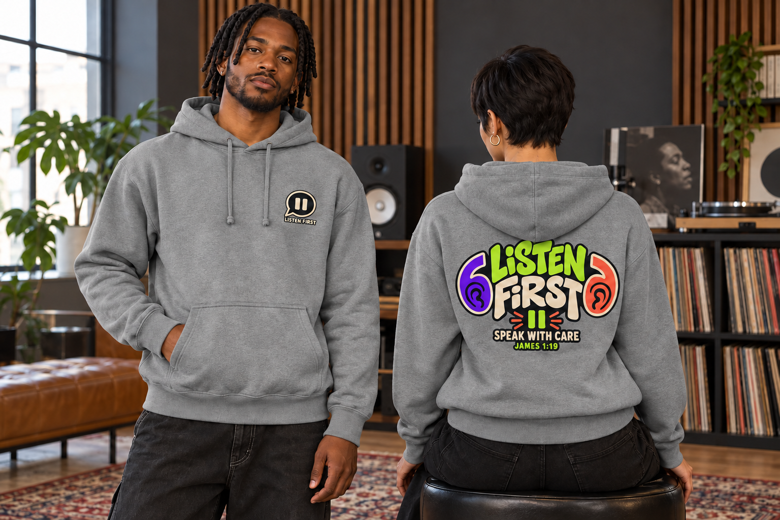 Listen First Hoodie - Image 3