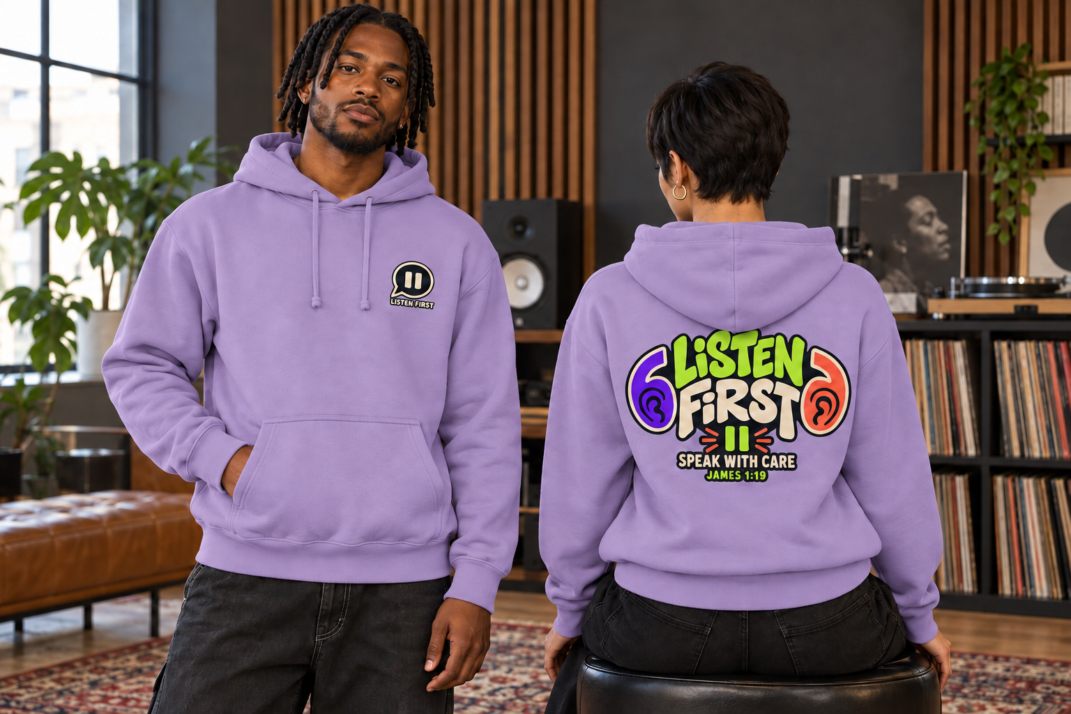 Listen First Hoodie - Image 2