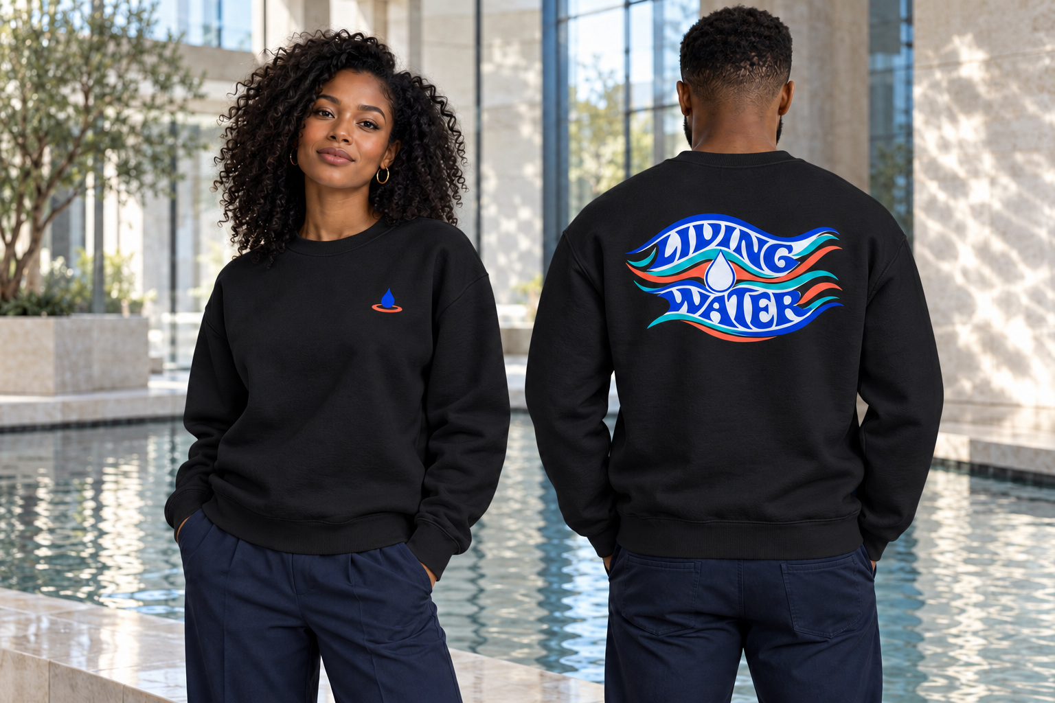 Living Water Crewneck Sweatshirt - Image 2