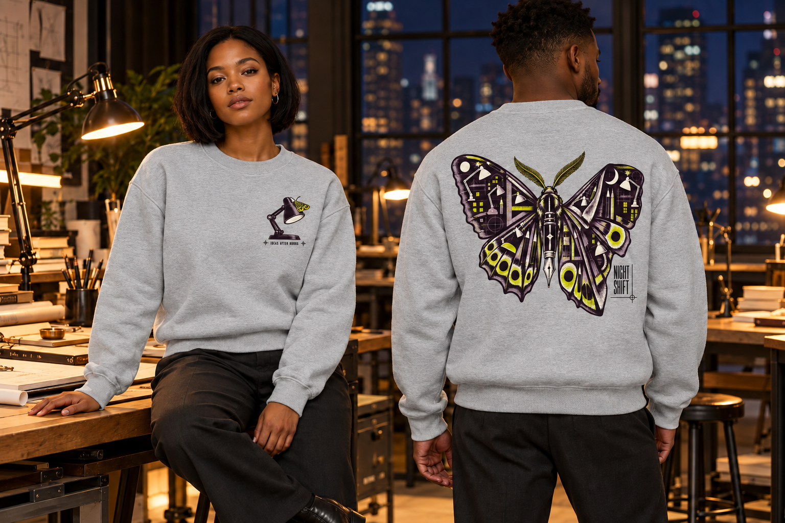 Night Shift Crewneck Sweatshirt - Image 3
