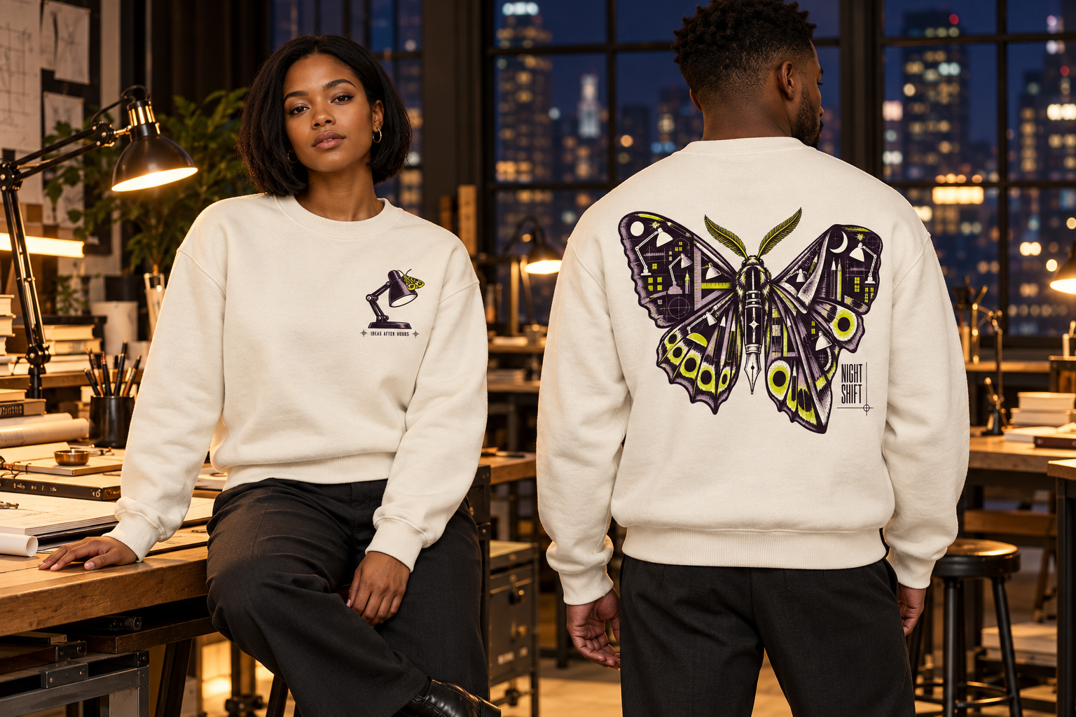 Night Shift Crewneck Sweatshirt - Image 2