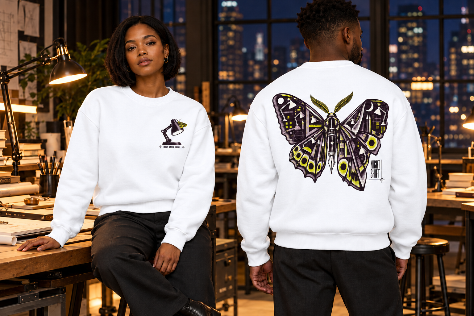 Night Shift Crewneck Sweatshirt