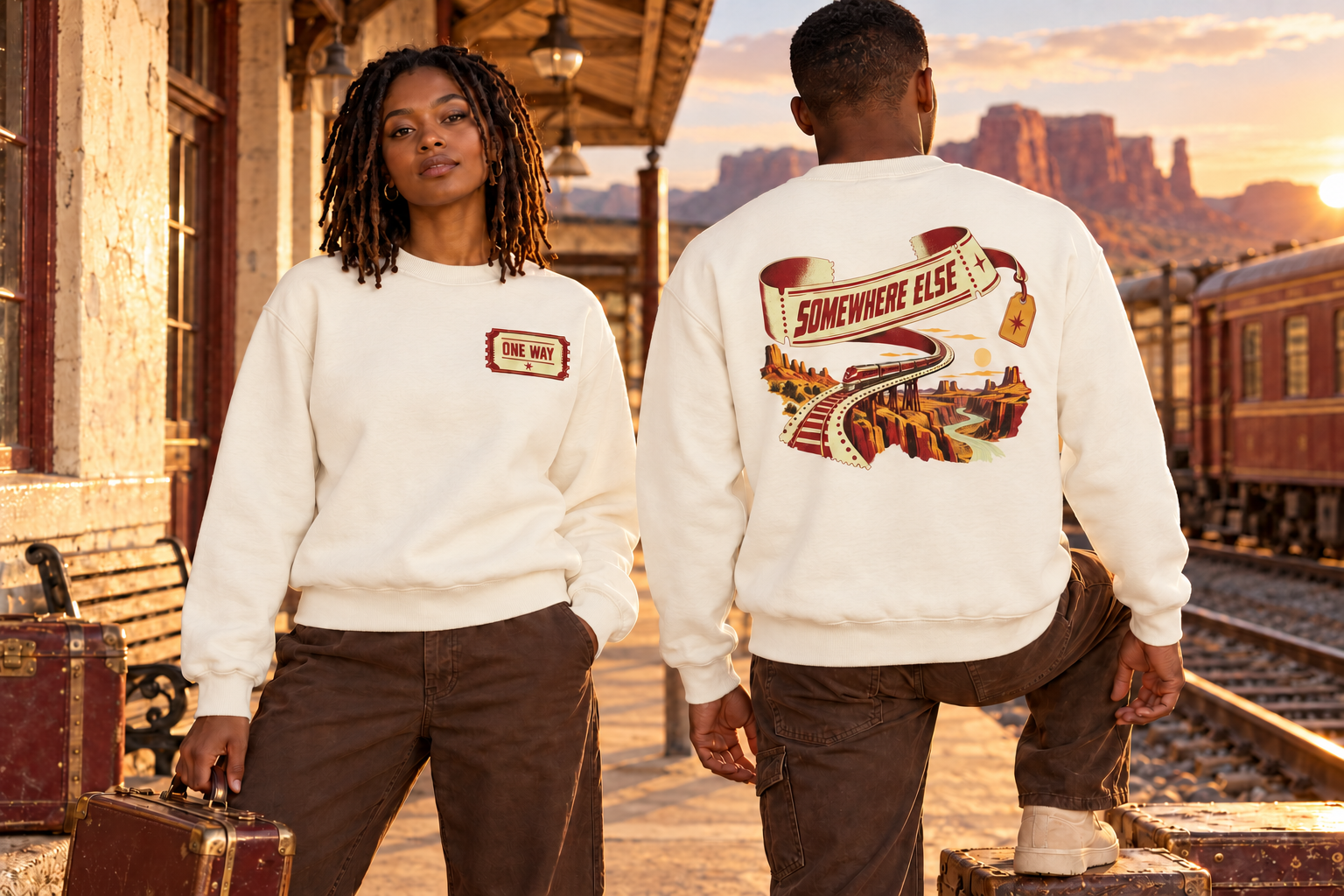 Somewhere Else Crewneck Sweatshirt - Image 2