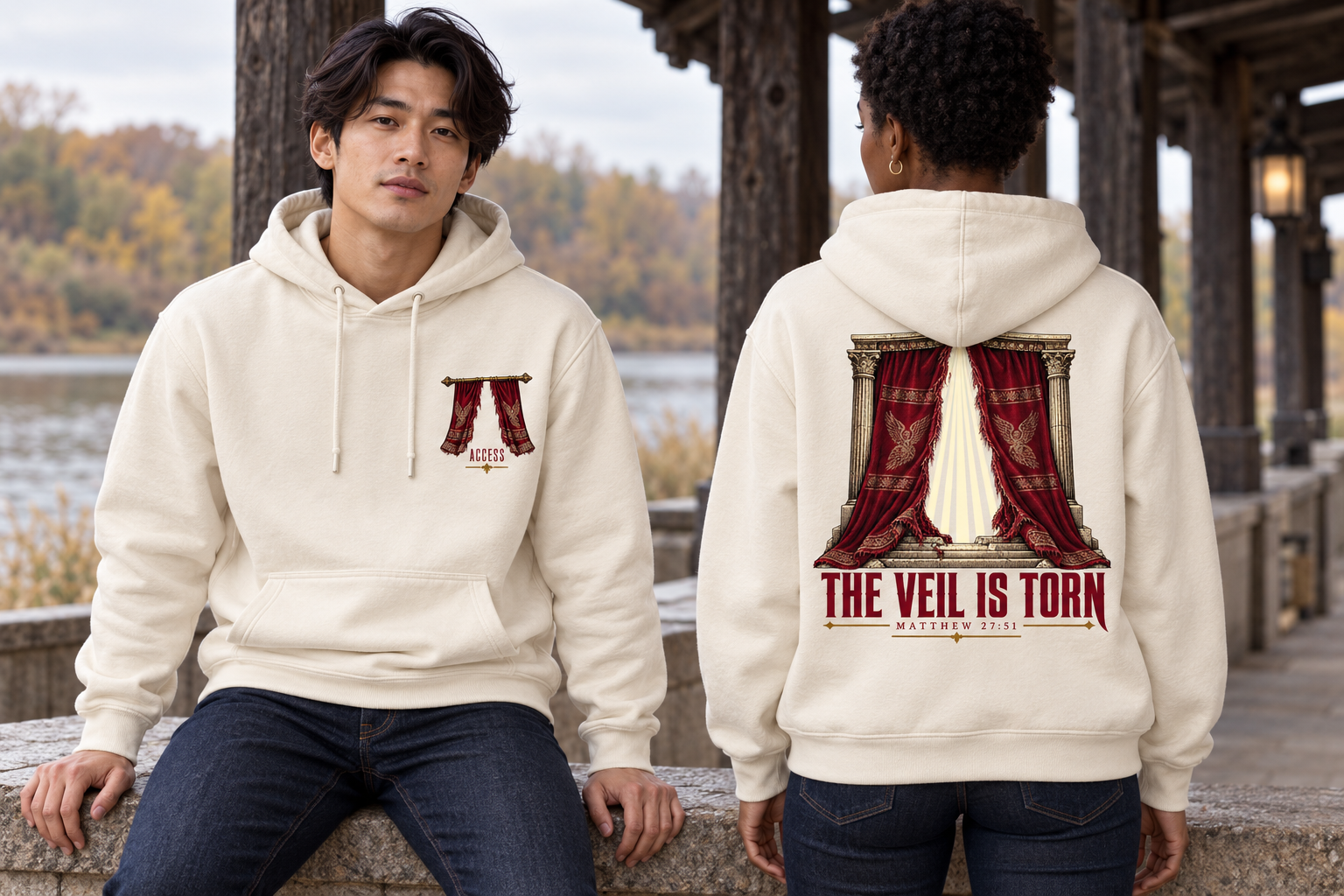 The Veil Is Torn Hoodie - Image 5