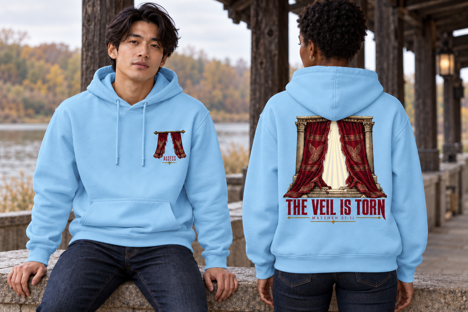 The Veil Is Torn Hoodie - Image 3