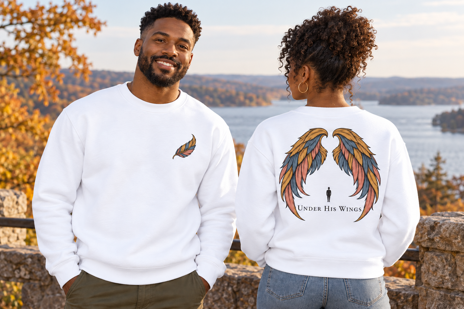 Under His Wings Crewneck Sweatshirt