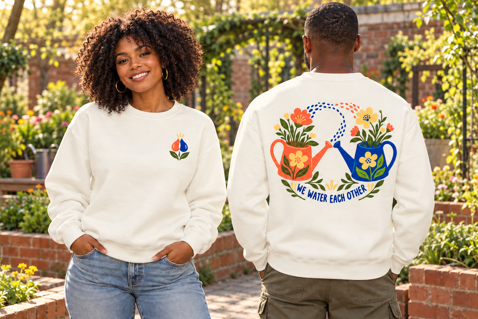 We Water Each Other Crewneck Sweatshirt - Image 4