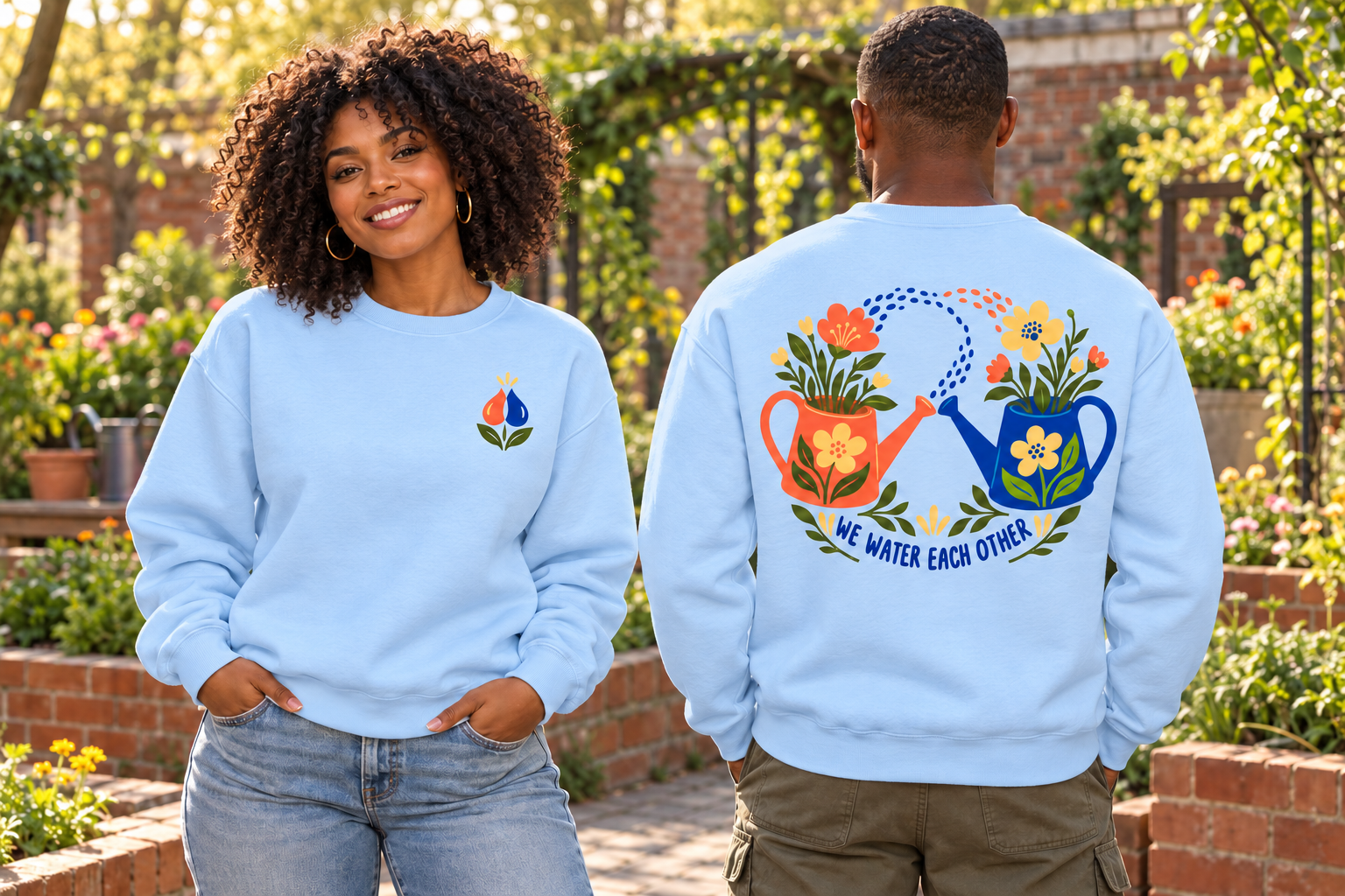 We Water Each Other Crewneck Sweatshirt - Image 3