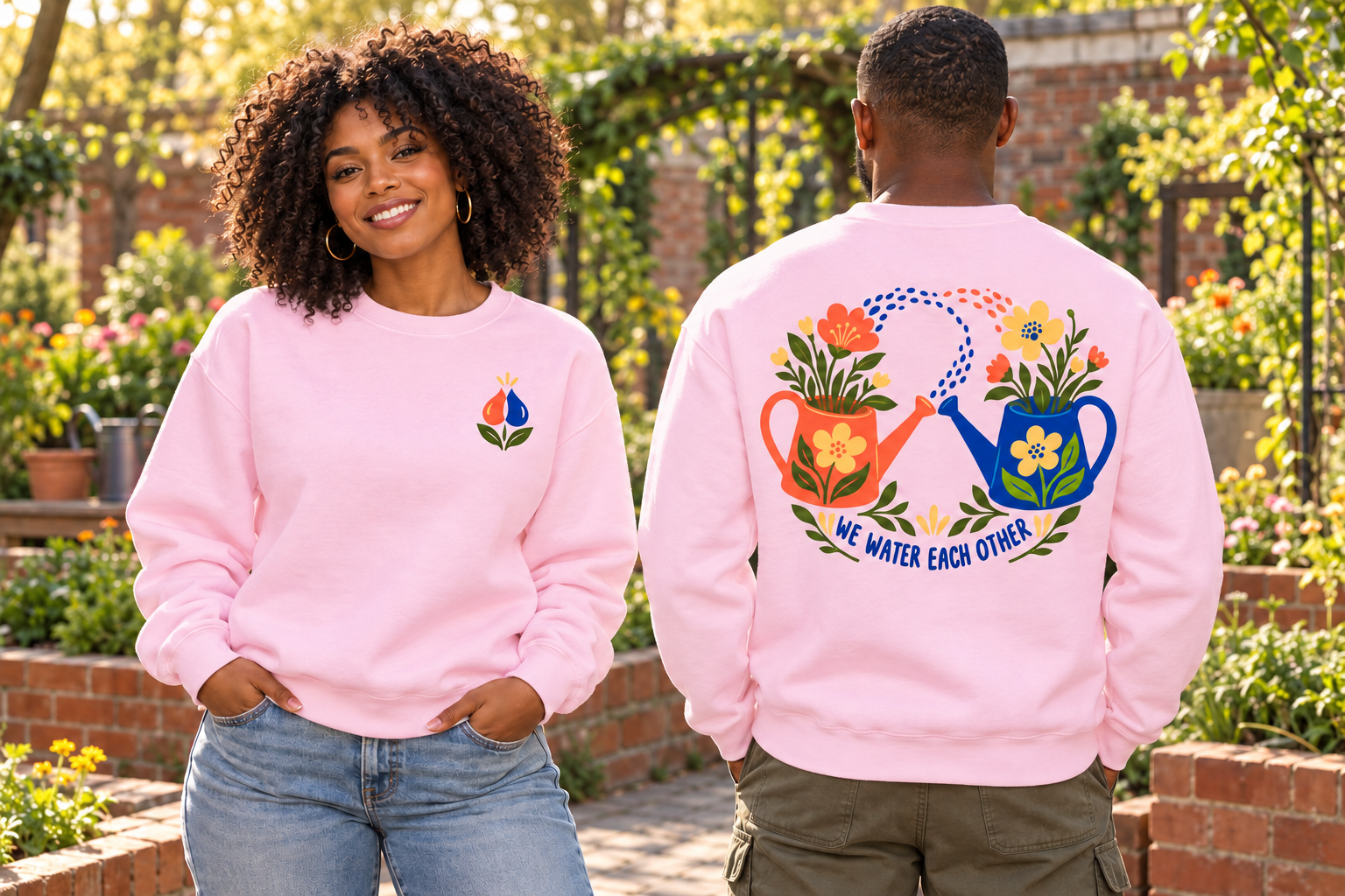 We Water Each Other Crewneck Sweatshirt - Image 2